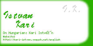 istvan kari business card